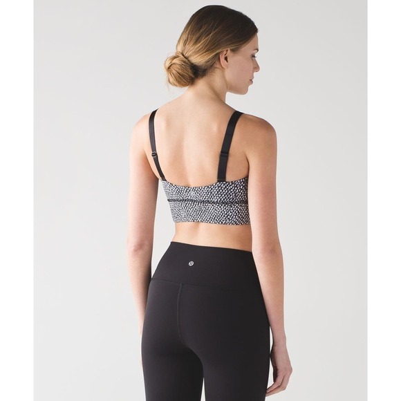 Lululemon Both Ways Medium Support Sports Bra Scatter Star Arctic Grey Black 2 - Picture 5 of 12